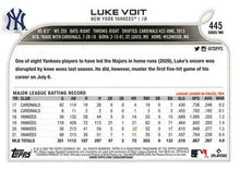Load image into Gallery viewer, 2022 Topps Luke Voit #445 New York Yankees
