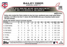 Load image into Gallery viewer, 2022 Topps Bailey Ober #590 Minnesota Twins
