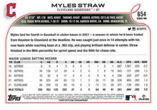 Load image into Gallery viewer, 2022 Topps Myles Straw #654 Cleveland Guardians
