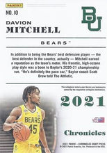 Load image into Gallery viewer, 2021 Panini Chronicles Draft Pick Davion Mitchell #10 Baylor Bears, Sacramento Kings
