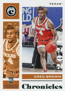 2021 Panini Chronicles Draft Picks Greg Brown III #14 Texas Longhorns