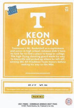 Load image into Gallery viewer, 2021 Panini Donruss Rated Rookies Keon Johnson 31 Tennessee Volunteers
