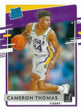 Load image into Gallery viewer, 2021 Panini Donruss Rated Rookies Cameron Thomas 40 LSU Tigers

