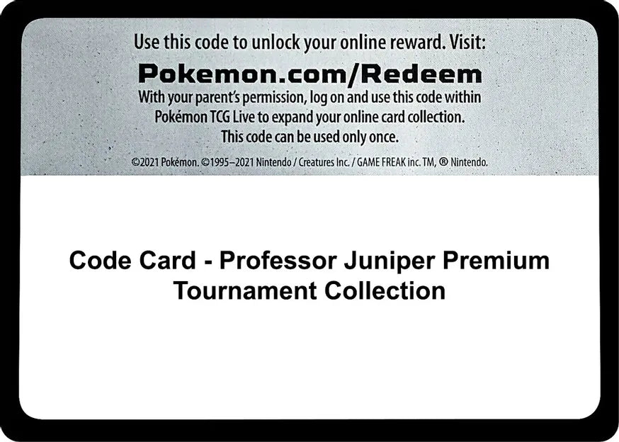 Code Card - Professor Juniper Premium Tournament Collection - Miscellaneous Cards & Products (MCAP)