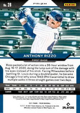 Load image into Gallery viewer, 2021 Panini Prizm Anthony Rizzo Silver Prizm #28 Chicago Cubs

