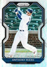 Load image into Gallery viewer, 2021 Panini Prizm Anthony Rizzo Silver Prizm #28 Chicago Cubs
