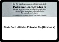 Code Card - Hidden Potential Tin [Giratina V] - Miscellaneous Cards & Products (MCAP)