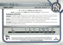 Load image into Gallery viewer, 2022 Bowman Luis Gil Rookie #72 New York Yankees
