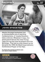 Load image into Gallery viewer, 2021 Panini Prizm Draft Pick #87 John Stockton - Gonzaga Bulldogs
