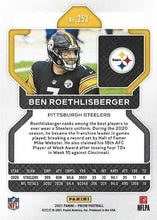 Load image into Gallery viewer, 2021 Panini Prizm Ben Roethlisberger Red Cracked Ice #253 Pittsburgh Steelers
