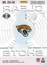 Load image into Gallery viewer, 2021 Panini Illusions Clear Shots Trevor Lawrence #CS-16  Jacksonville Jaguars
