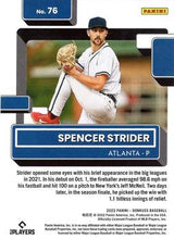Load image into Gallery viewer, 2022 Panini Donruss Spencer Strider Rated Rookies 76 Atlanta Braves
