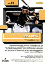 Load image into Gallery viewer, 2022 Panini Donruss Oneil Cruz Rated Rookies Printing Plates Yellow #80 Pittsburgh Pirates
