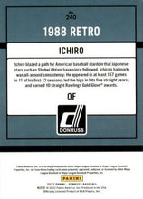 Load image into Gallery viewer, 2022 Panini Donruss Retro 1988 Ichiro #240 Seattle Mariners
