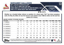 Load image into Gallery viewer, 2023 Topps Giovanny Gallegos #13 St. Louis Cardinals
