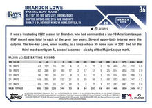 Load image into Gallery viewer, 2023 Topps Brandon Lowe #36 Tampa Bay Rays
