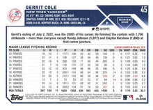 Load image into Gallery viewer, 2023 Topps Gerrit Cole #45 New York Yankees
