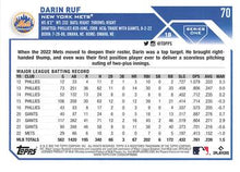 Load image into Gallery viewer, 2023 Topps Darin Ruf #70 New York Mets
