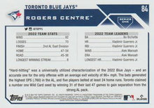 Load image into Gallery viewer, 2023 Topps Toronto Blue JaysÂ® Team Card #84 Toronto Blue Jays
