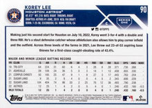 Load image into Gallery viewer, 2023 Topps Korey Lee Rookie #90 Houston Astros
