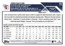 Load image into Gallery viewer, 2023 Topps Josh Naylor #91 Cleveland Guardians
