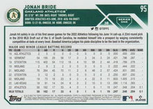 Load image into Gallery viewer, 2023 Topps Jonah Bride Rookie #95 Oakland Athletics
