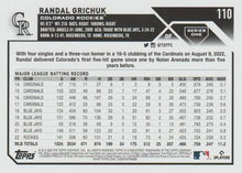 Load image into Gallery viewer, 2023 Topps Randal Grichuk #110 Colorado Rockies
