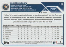 Load image into Gallery viewer, 2023 Topps Hunter Brown Rookie #111 Houston Astros
