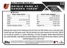 Load image into Gallery viewer, 2023 Topps Baltimore Orioles® Team Card #112 Baltimore Orioles
