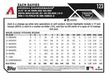 Load image into Gallery viewer, 2023 Topps Zach Davies #123 Arizona Diamondbacks
