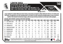 Load image into Gallery viewer, 2023 Topps Lenyn Sosa Rookie #140 Chicago White Sox
