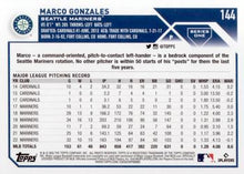 Load image into Gallery viewer, 2023 Topps Marco Gonzales #144 Seattle Mariners

