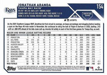 Load image into Gallery viewer, 2023 Topps Jonathan Aranda Rookie #154 Tampa Bay Rays
