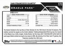 Load image into Gallery viewer, 2023 Topps San Francisco Giants® Team Card #173 San Francisco Giants
