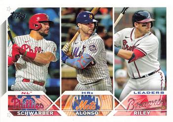 2023 Topps Austin Riley / Kyle Schwarber / Pete Alonso League Leaders #178