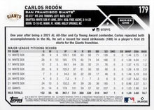 Load image into Gallery viewer, 2023 Topps Carlos Rodón #179 San Francisco Giants

