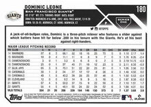 Load image into Gallery viewer, 2023 Topps Dominic Leone #180 San Francisco Giants
