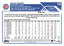 Load image into Gallery viewer, 2023 Topps Seiya Suzuki #183 Chicago Cubs
