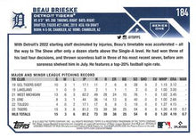Load image into Gallery viewer, 2023 Topps Beau Brieske #184 Detroit Tigers

