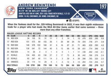 Load image into Gallery viewer, 2023 Topps Andrew Benintendi #197 New York Yankees
