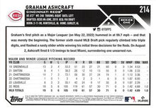Load image into Gallery viewer, 2023 Topps Graham Ashcraft Rookie #214 Cincinnati Reds
