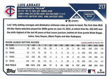 Load image into Gallery viewer, 2023 Topps Luis Arraez #217 Minnesota Twins
