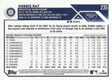 Load image into Gallery viewer, 2023 Topps Robbie Ray #235 Seattle Mariners
