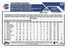 Load image into Gallery viewer, 2023 Topps Brandon Marsh Future Stars #237 Philadelphia Phillies
