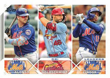Load image into Gallery viewer, 2023 Topps Paul Goldschmidt / Pete Alonso / Francisco Lindor League Leaders #240
