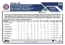Load image into Gallery viewer, 2023 Topps Evan Lee Rookie #243 Washington Nationals
