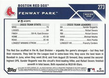 Load image into Gallery viewer, 2023 Topps Boston Red Sox® Team Card #273 Boston Red Sox
