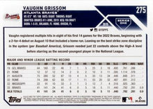 Load image into Gallery viewer, 2023 Topps Vaughn Grissom Rookie #275 Atlanta Braves
