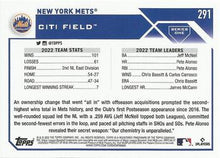 Load image into Gallery viewer, 2023 Topps New York Mets® Team Card #291 New York Mets
