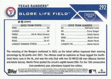 Load image into Gallery viewer, 2023 Topps Texas Rangers® Team Card #292 Texas Rangers
